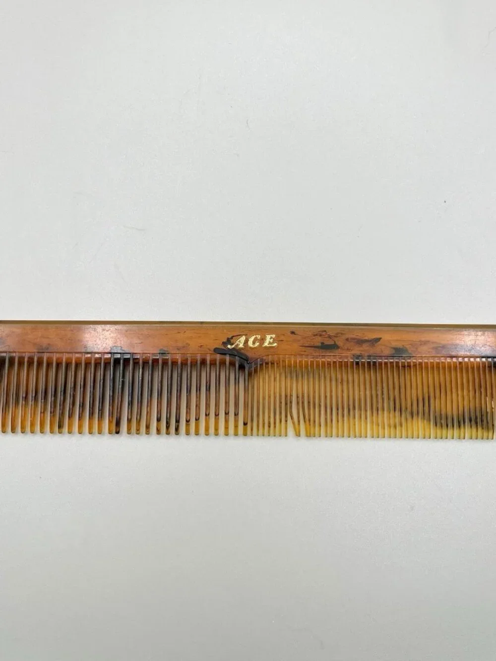 VTG ACE Faux Tortoiseshell Bolta Hard Rubber Barber Hair Comb Lot Mid Century